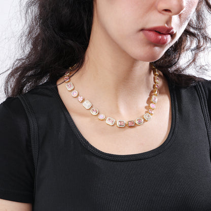 Amour Pink Solstice Gemstone Necklace