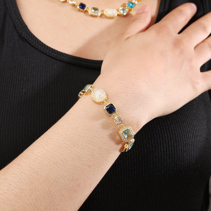Blue Gemstone Solstice Bundle(Unisex Necklace ＆ Bracelet)