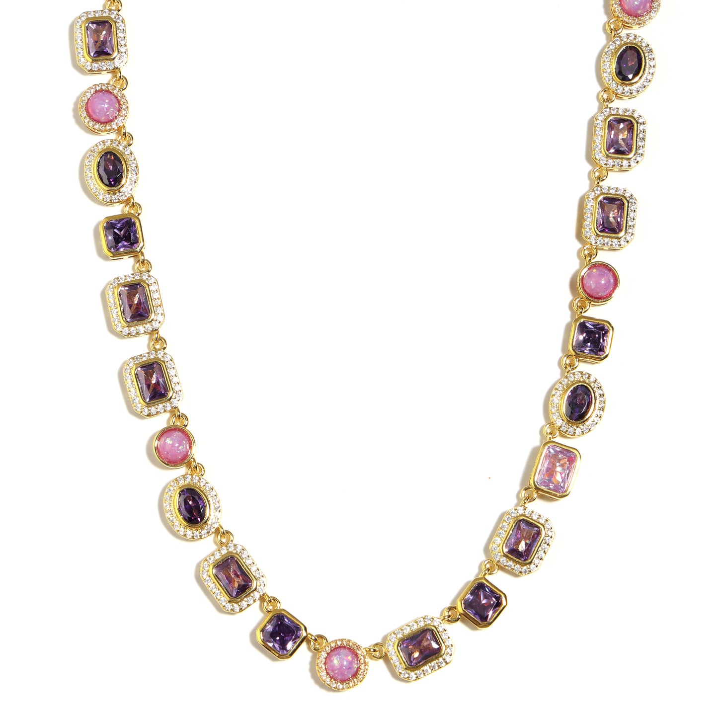 Lunar Purple Gemstone Necklace Set