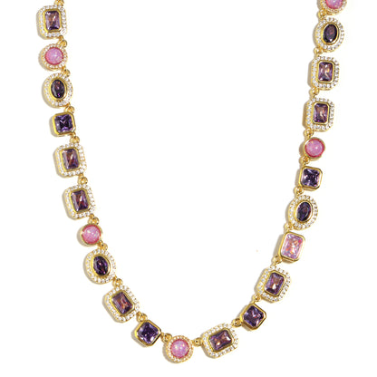 Lunar Purple Gemstone Necklace Set