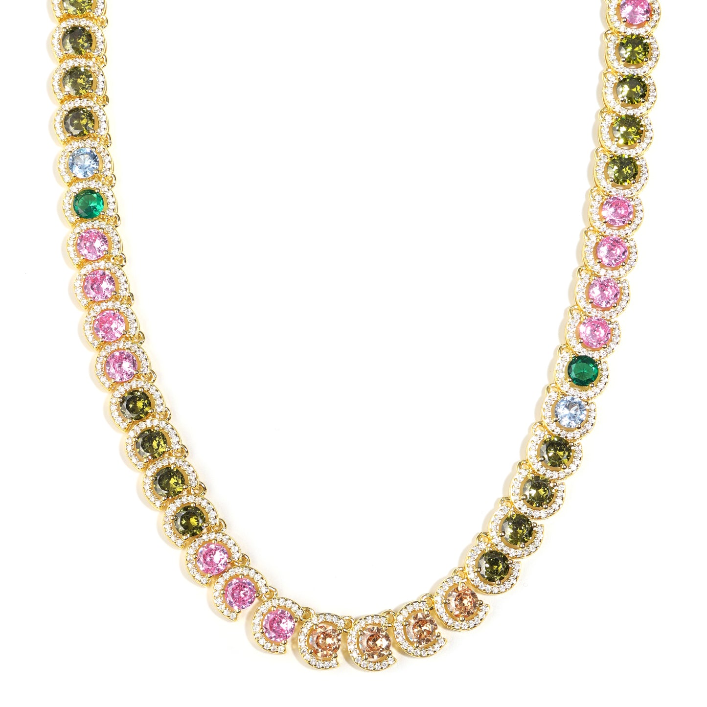 Summer Watermelon Tourmaline Statement Gemstone Bracelet