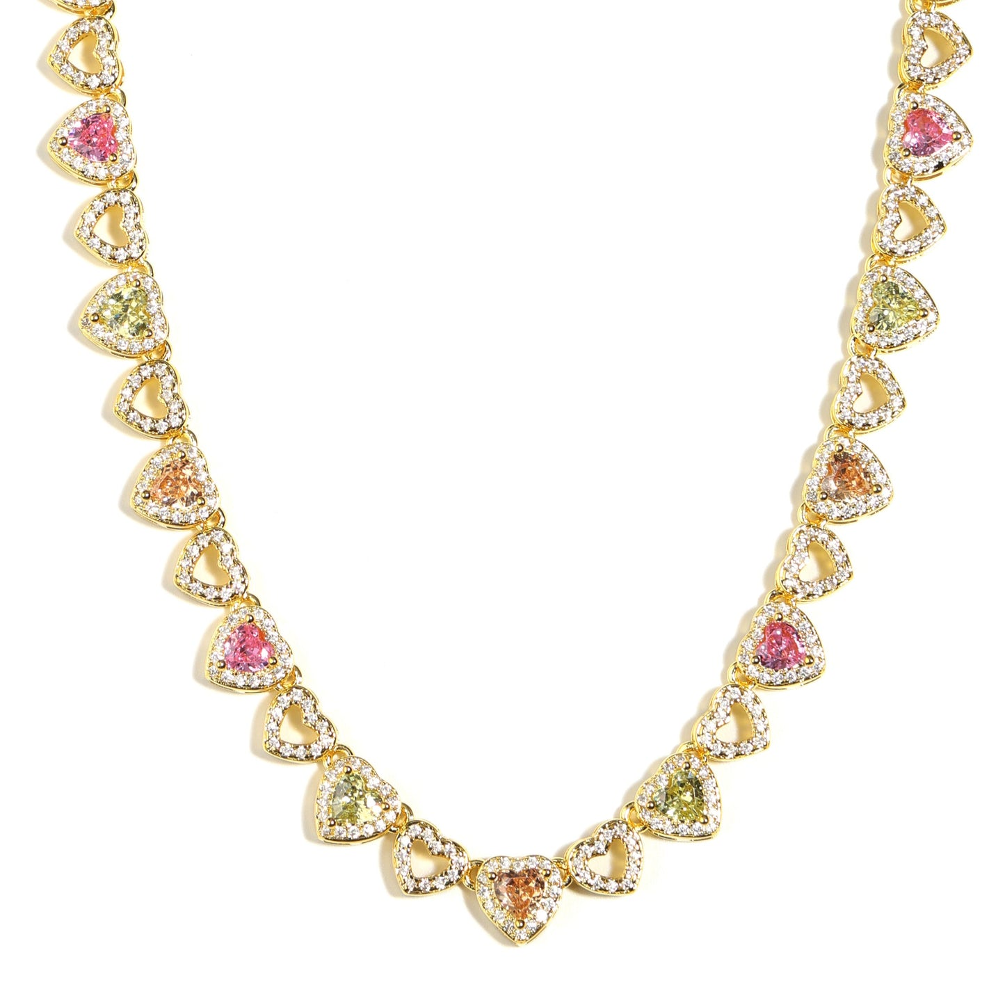 Rainbow Hearts Multicolor Tourmaline Bracelet
