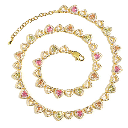 Rainbow Hearts Multicolor Tourmaline Bracelet