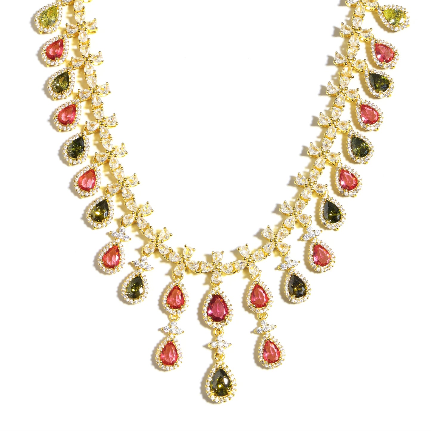 Palace-style Gorgeous Tourmaline Tassel Necklace