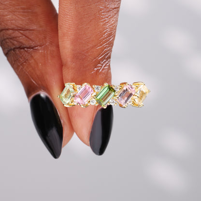 Sparkle Baguette Tourmaline Ring