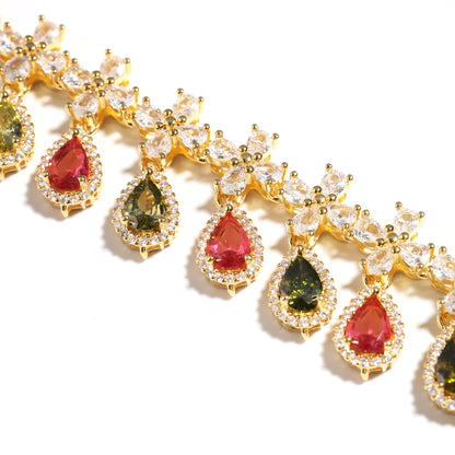 Palace-style Gorgeous Tourmaline Tassel Necklace