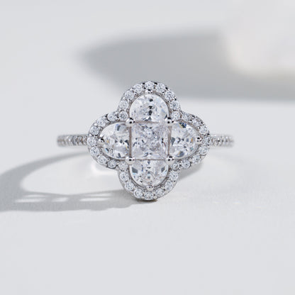 1.3ct D VVS1 Color Synthetic Moissanite Ring for Women