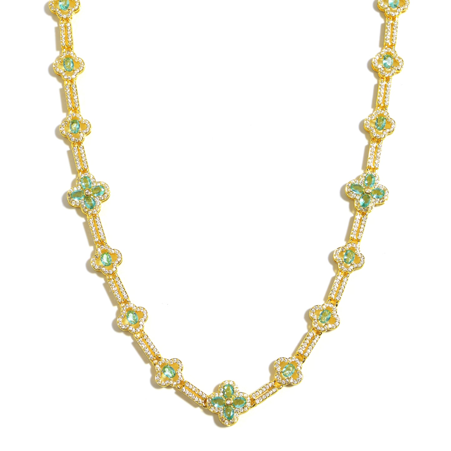 A Whisper of Sky and Petals Azure Blossom Tourmaline Bracelet