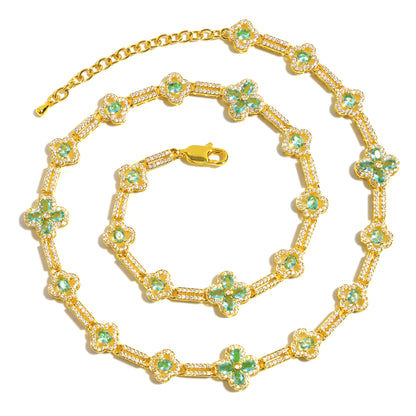 A Whisper of Sky and Petals Azure Blossom Tourmaline Bracelet