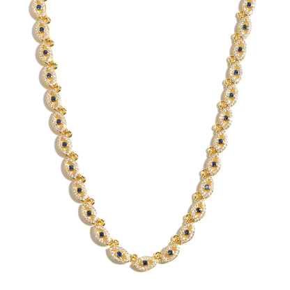 Gold Evil Eye Gemstone Bracelet