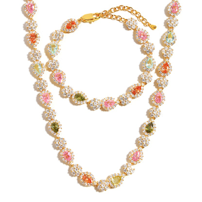 Timeless Teardrop Tourmaline Solitaire Bracelet