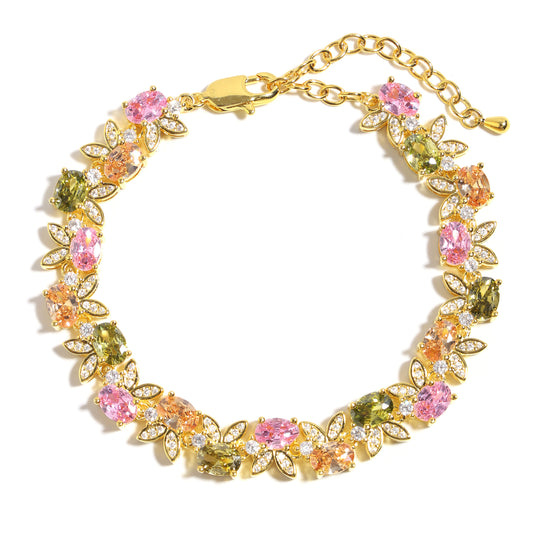Whimsical Charm Bunny Tourmaline Bracelet