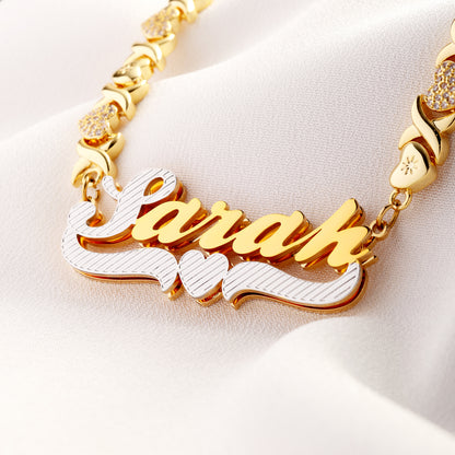 Plated Heart Name Necklace