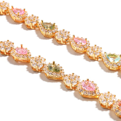 Timeless Teardrop Tourmaline Solitaire Bracelet