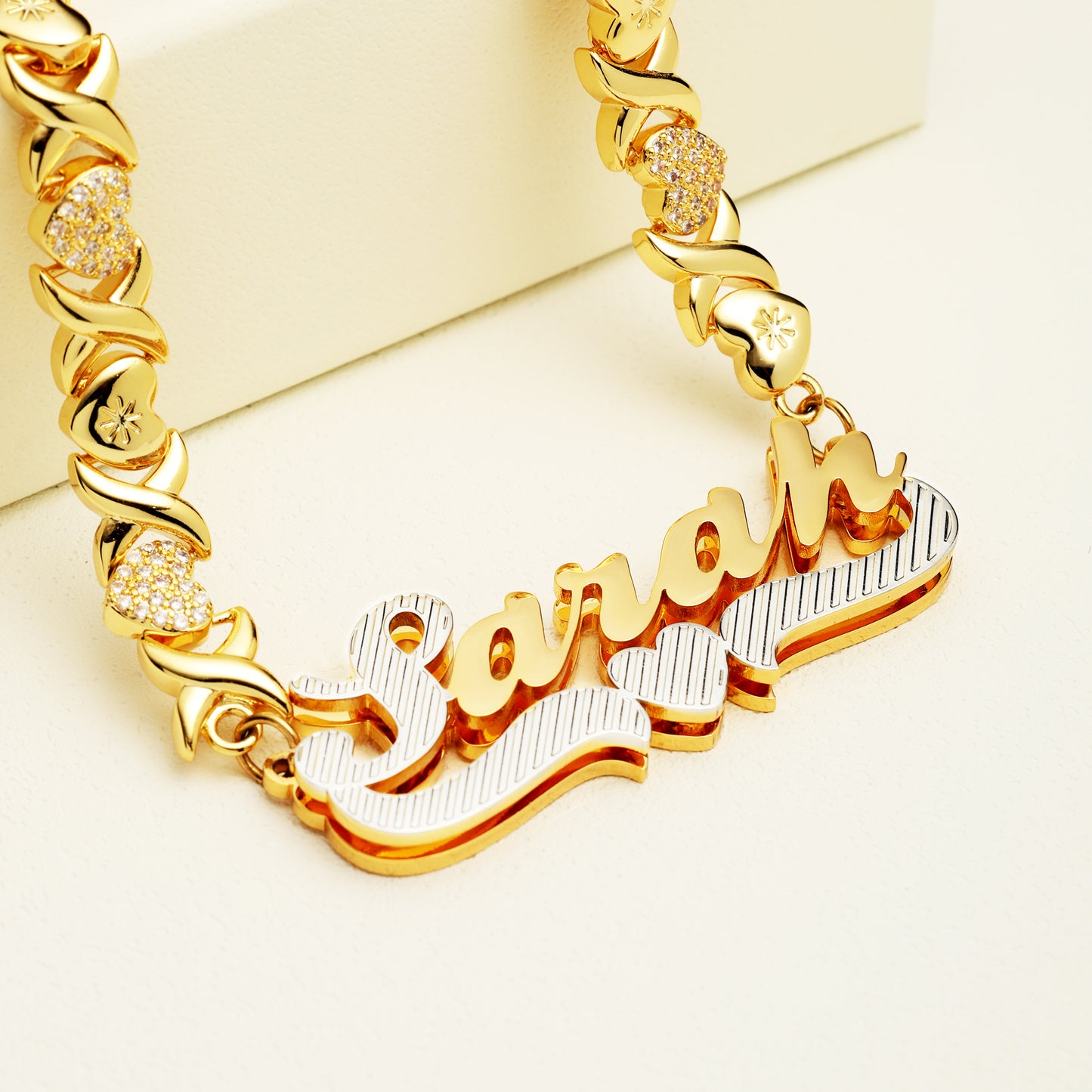 Plated Heart Name Necklace