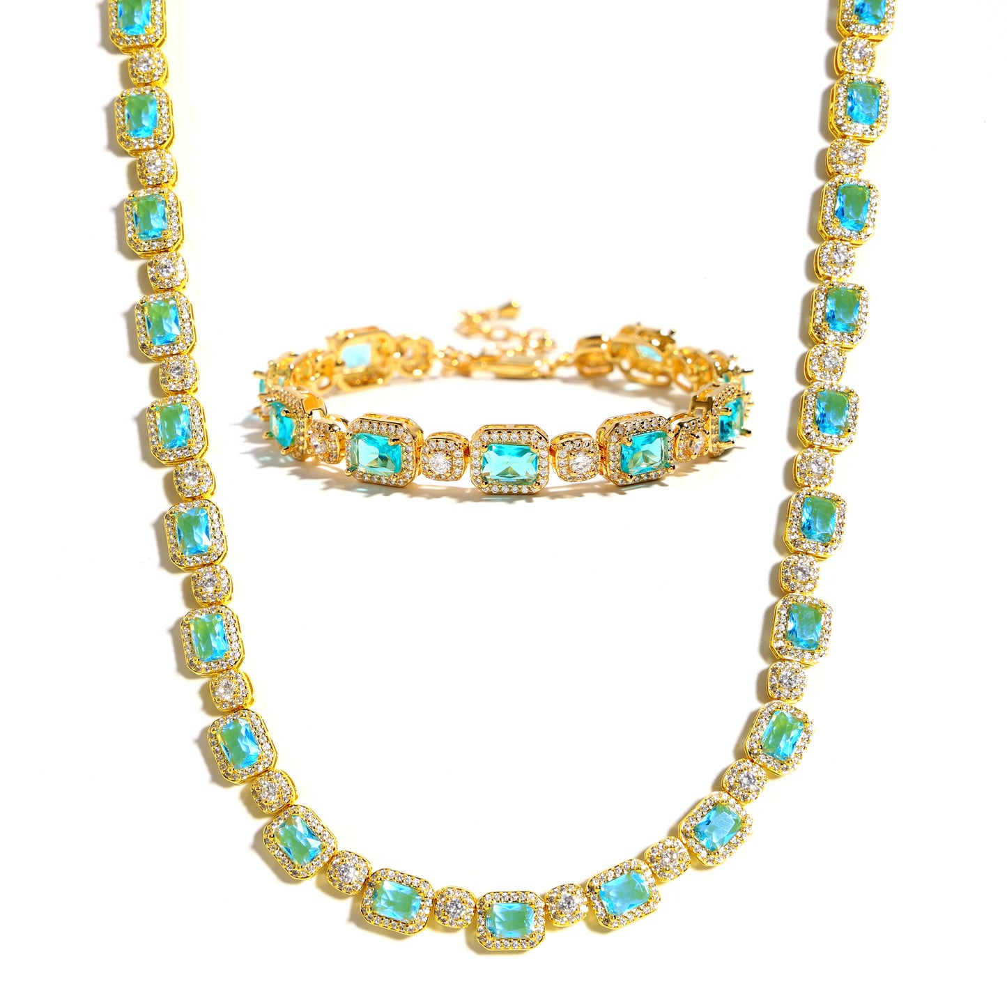 Icy Blue Elegance Tourmaline Bracelet