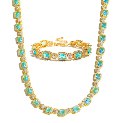 Icy Blue Elegance Tourmaline Bracelet