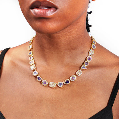 Lavender Dream Purple Gemstone Necklace