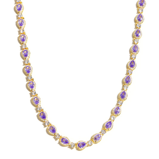 Mystic Violet Tourmaline Elegance Necklace