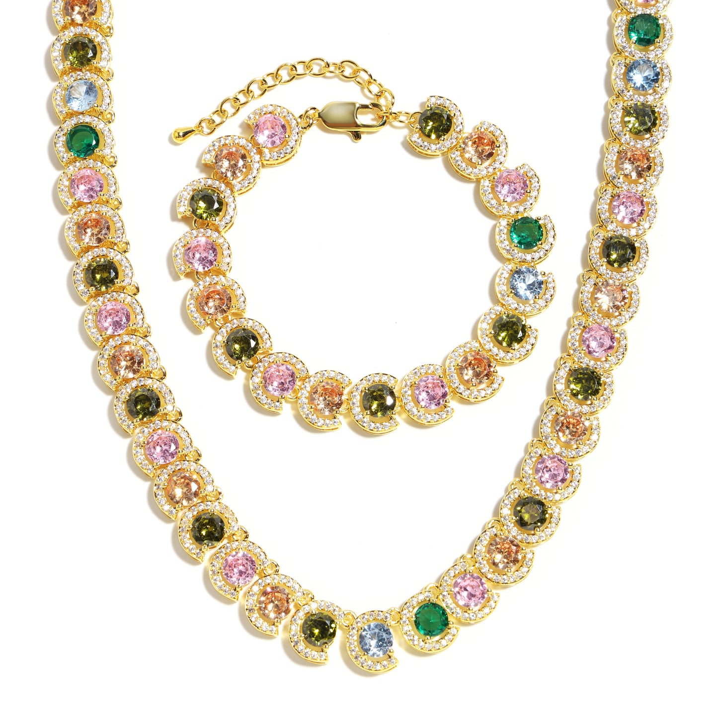 Summer Juicy party Tourmaline Statement Necklace