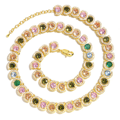 Summer Juicy party Tourmaline Statement Necklace