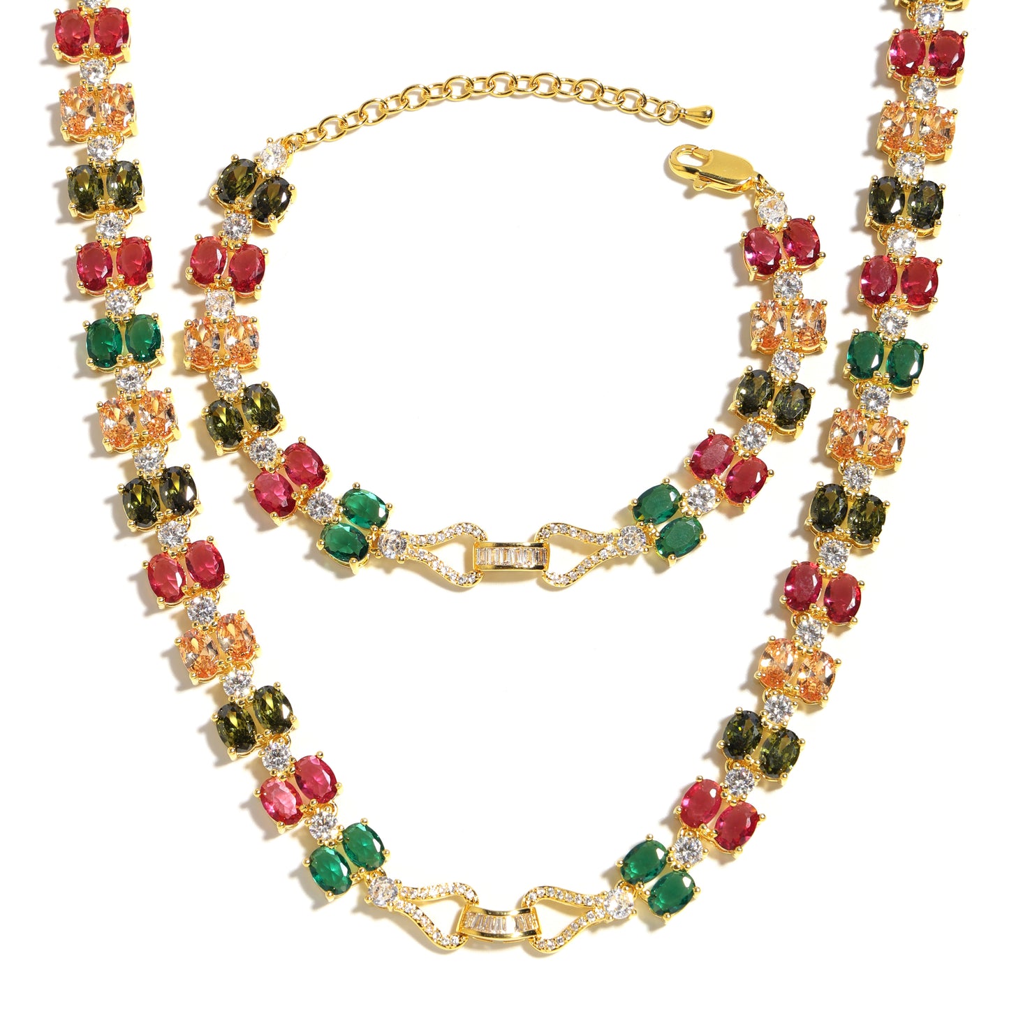 Double Tourmaline Bow Elegance Bracelet