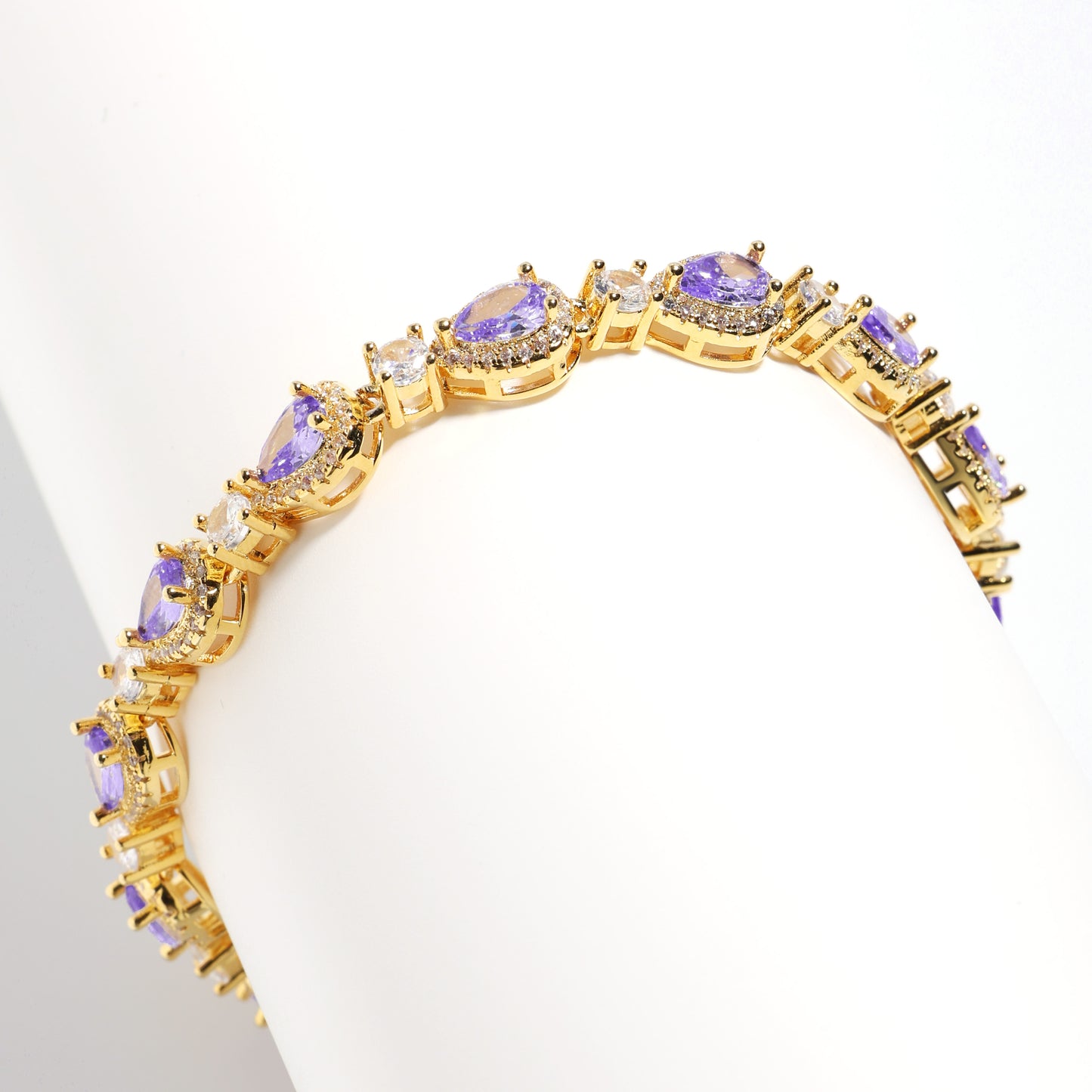 Mystic Violet Tourmaline Elegance Bracelet