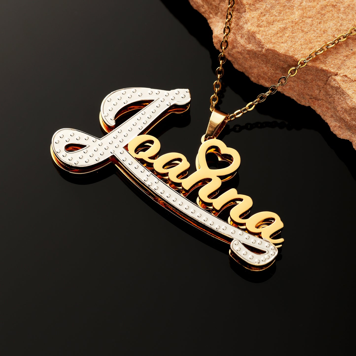 Double Plated Swiped Name Necklace