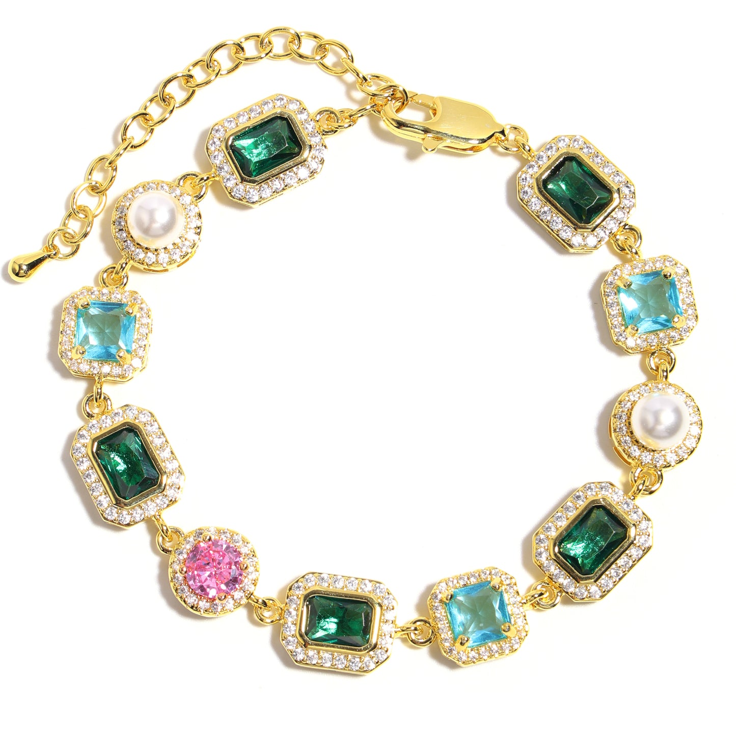 Charming Emerald Forest Pearl Gemstone Necklace