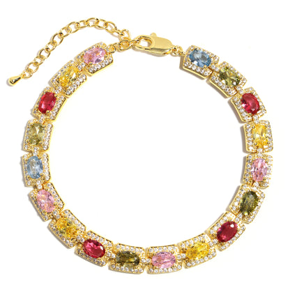 Colorful Symphony of Colors Sugar Cube Tourmaline Necklace