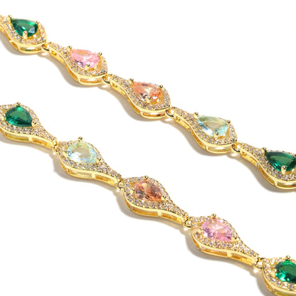 Elegant and Charming Teardrop-shaped Tourmaline Necklace
