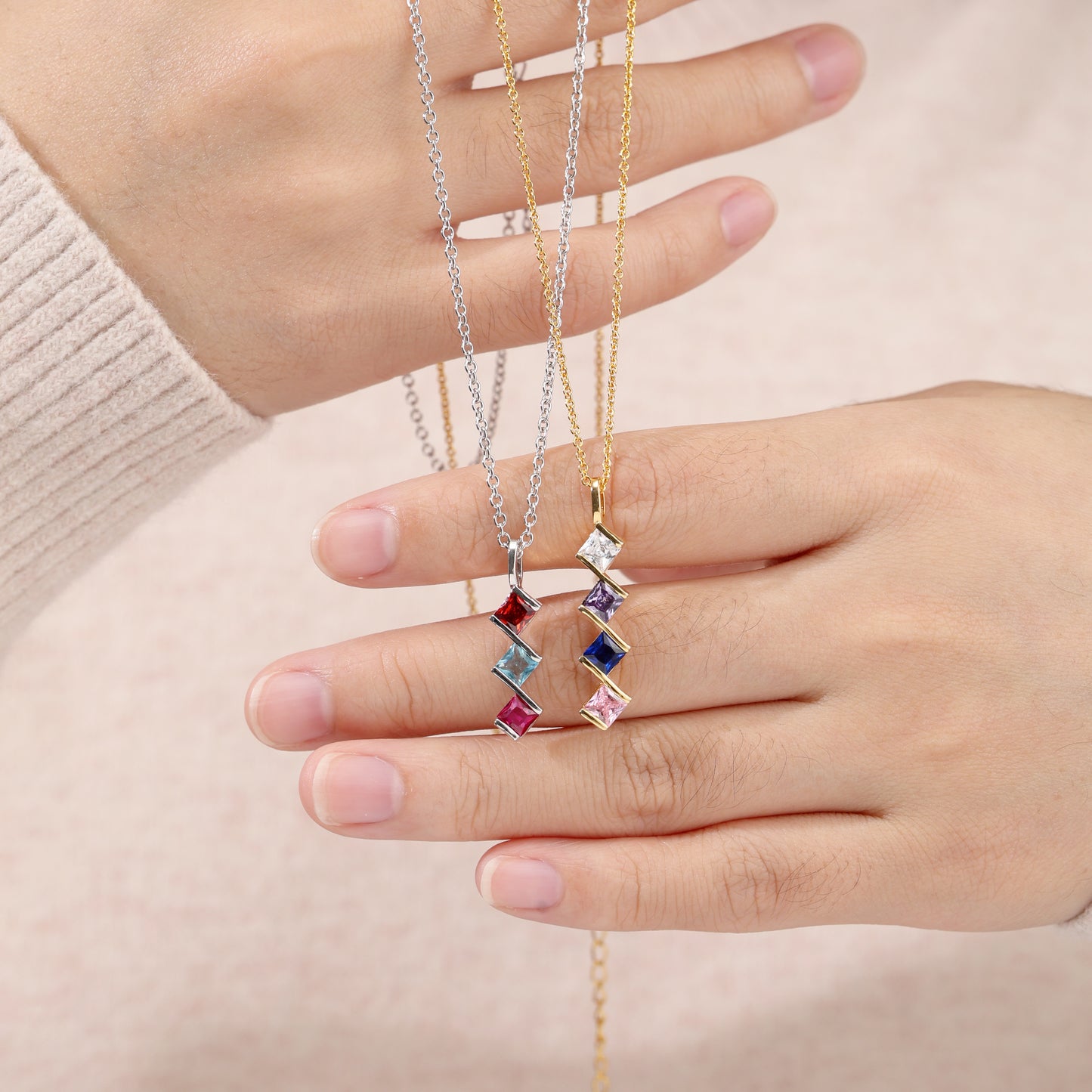 Multi Birthstone Necklaces