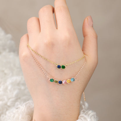 Family Birthstone Multi-Stone Necklace