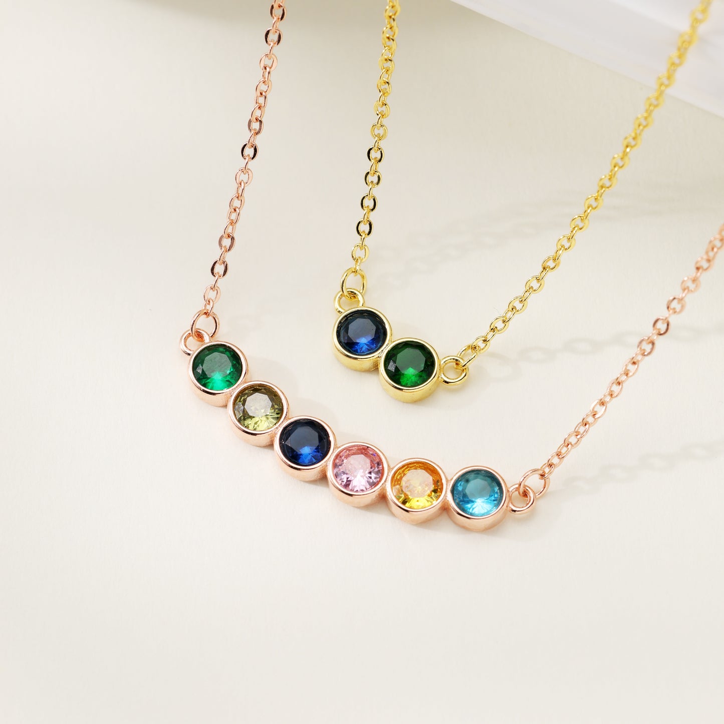 Family Birthstone Multi-Stone Necklace