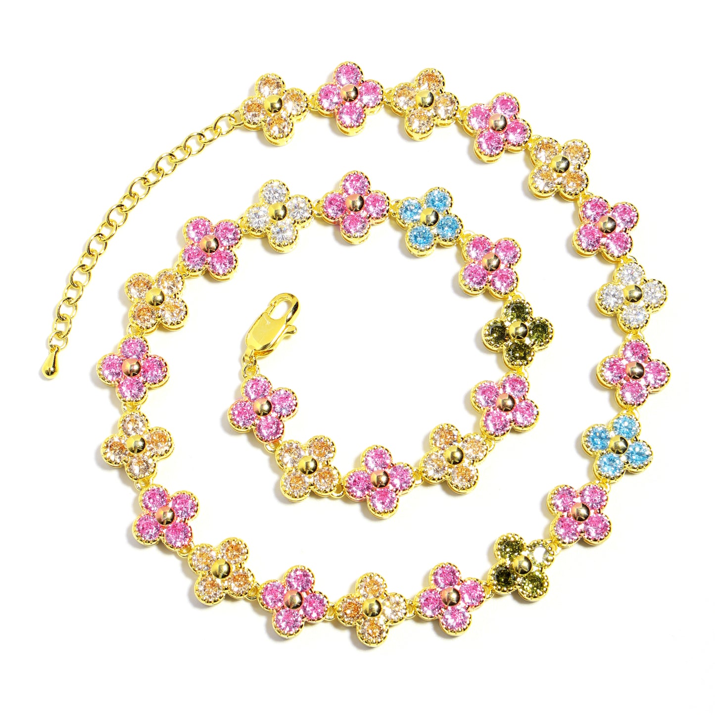 Blossom Tourmaline Gemstone Necklace