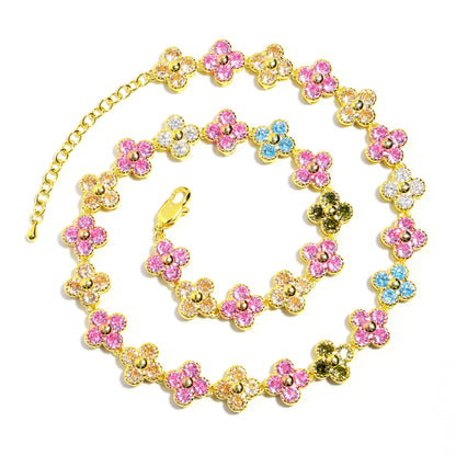 Blossom Tourmaline Gemstone Necklace