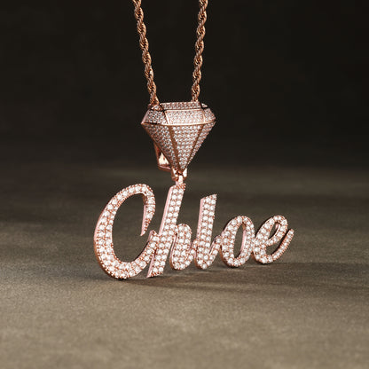 Custom Letter Name Necklace 18K Gold