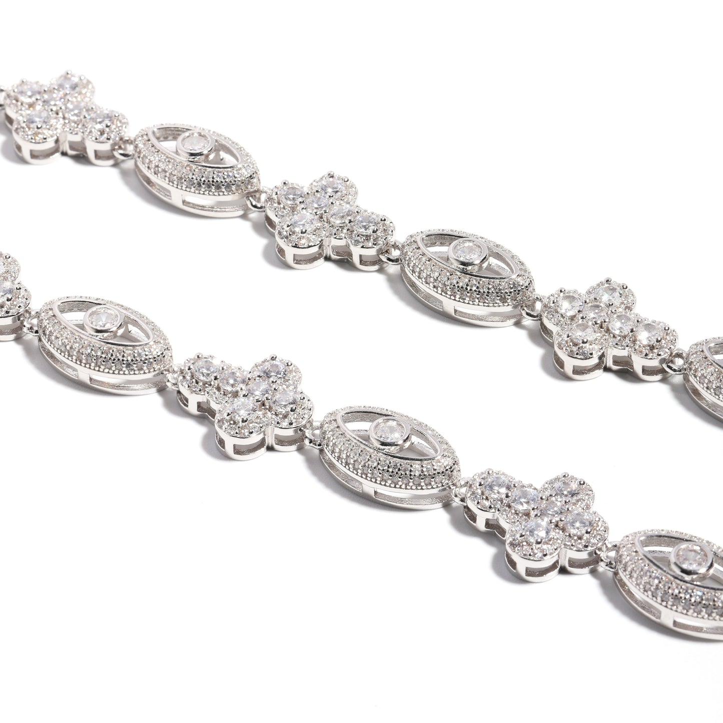 Sparkling Evil Eye & Cross Gemstone Necklace