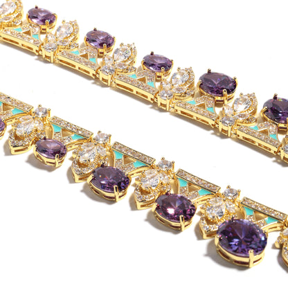 Violet Reverie: Oval Amethyst Court Necklace