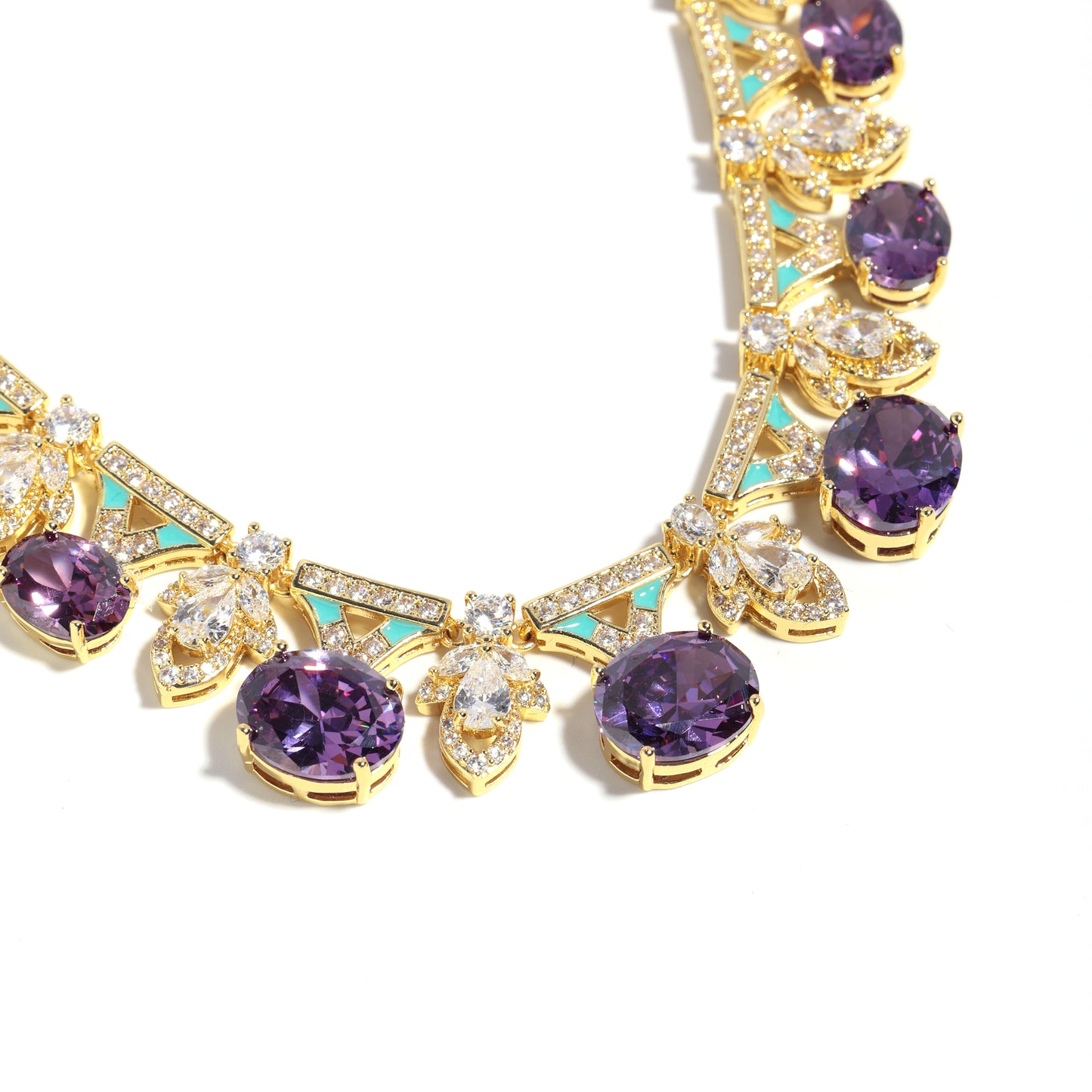 Violet Reverie: Oval Amethyst Court Necklace