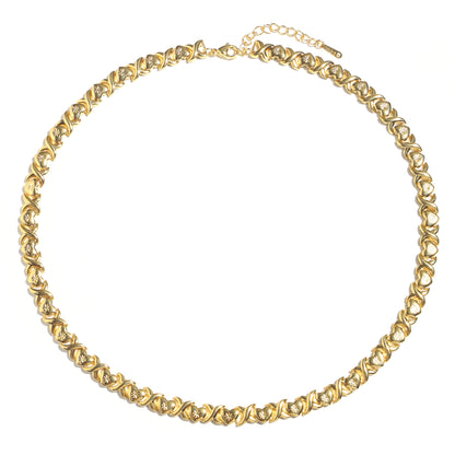 Classic Gold XOXO Heart-shaped Design Necklace