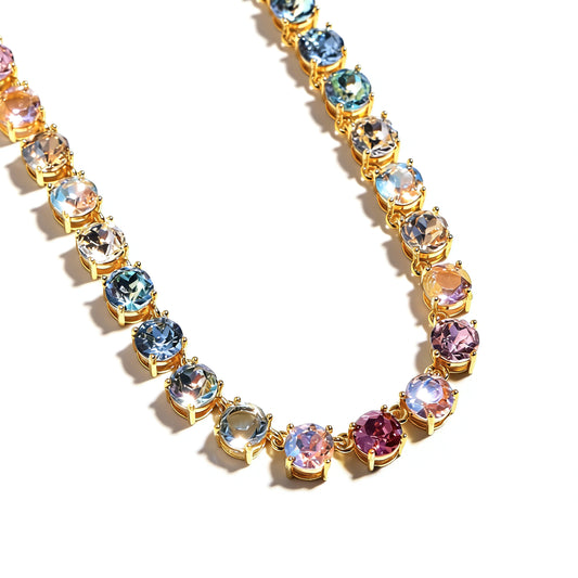Dreamy Radiant Crystal Tennis Necklace