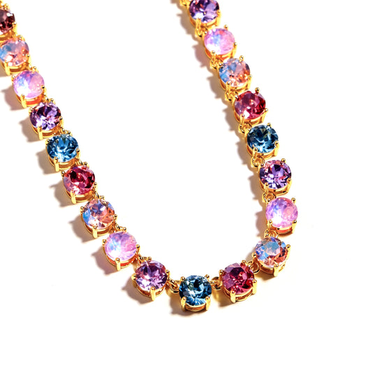 Soft Gradient Crystal Tennis Necklace