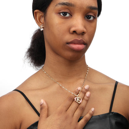 A-Z Letter Heart Shaped Initial Pendant Necklace