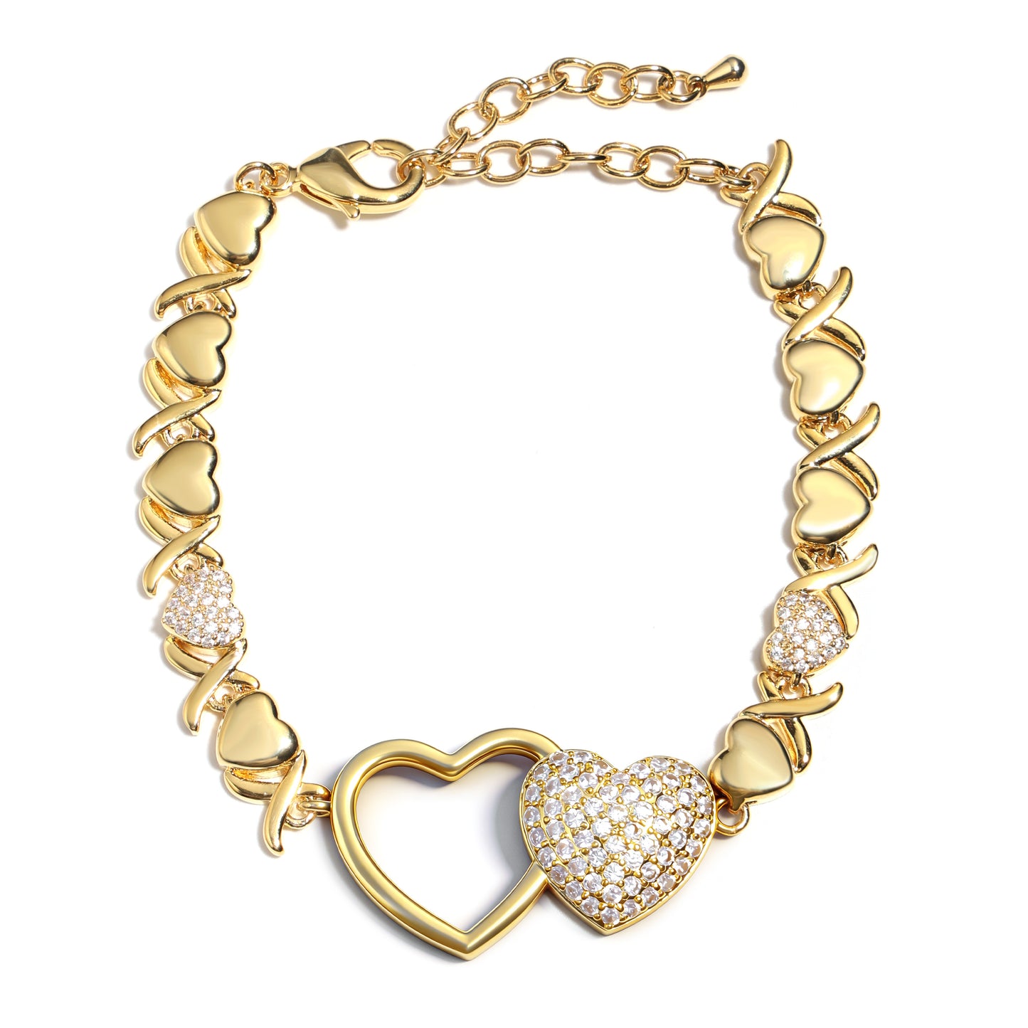 Entwined Hearts XO Bracelet