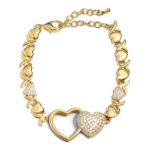 Entwined Hearts XO Bracelet
