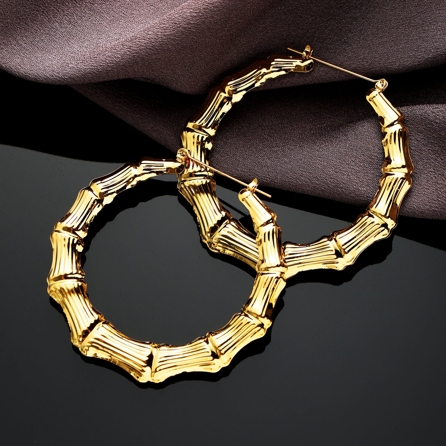 Bamboo Hoop Earrings