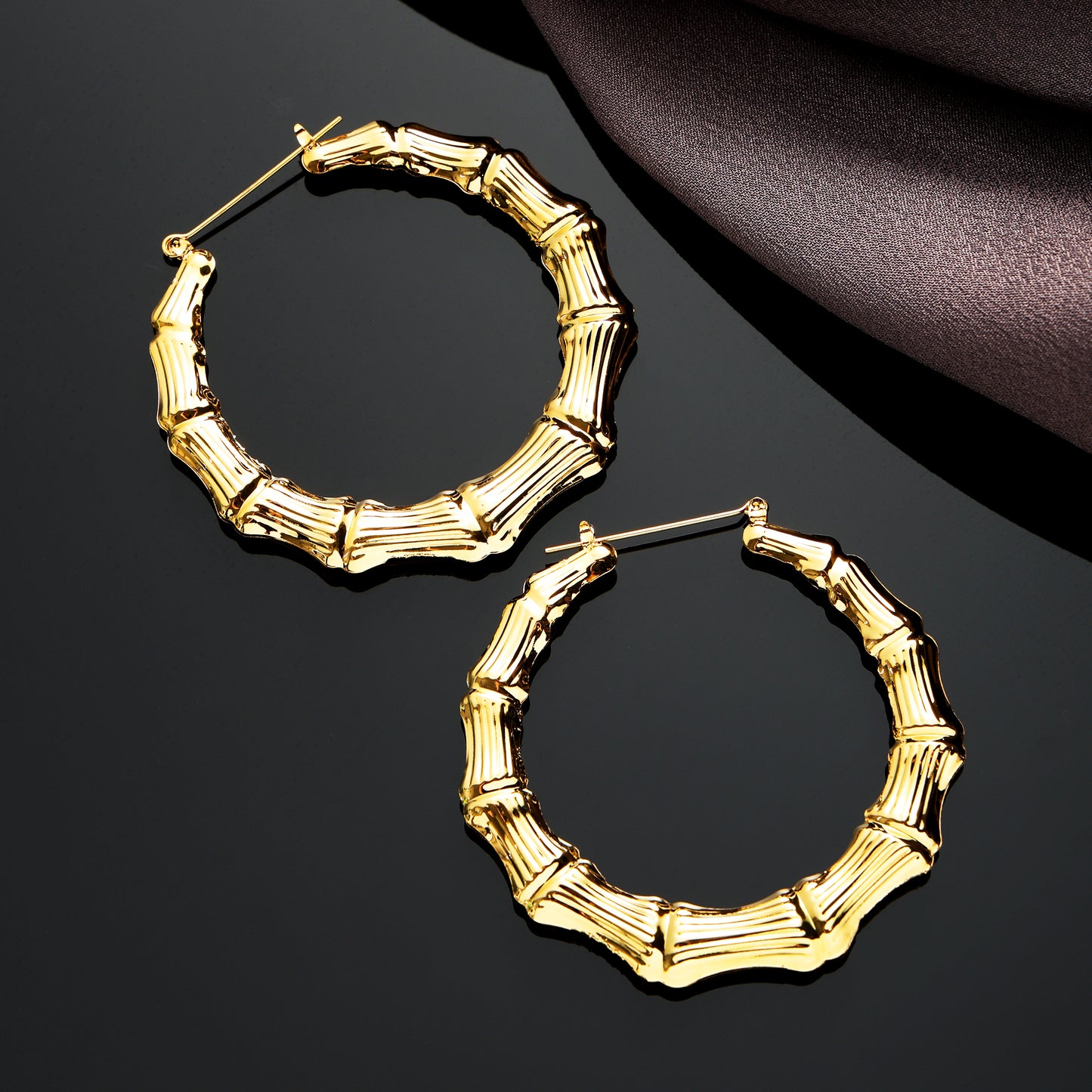 Bamboo Hoop Earrings