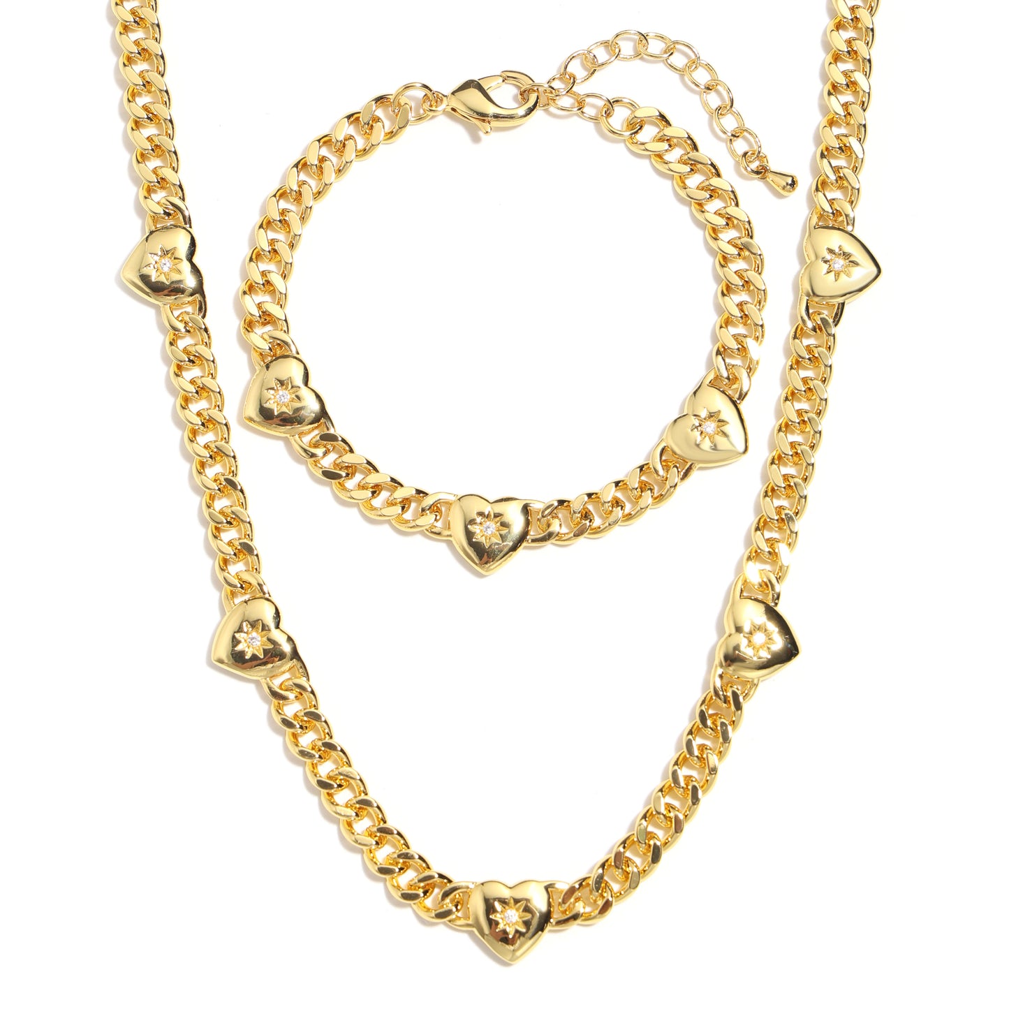 Heart-Linked Legacy: Diamond Cuban Chain Necklace