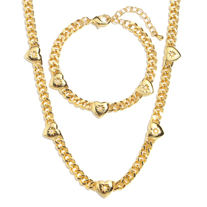 Heart-Linked Legacy: Diamond Cuban Chain Necklace